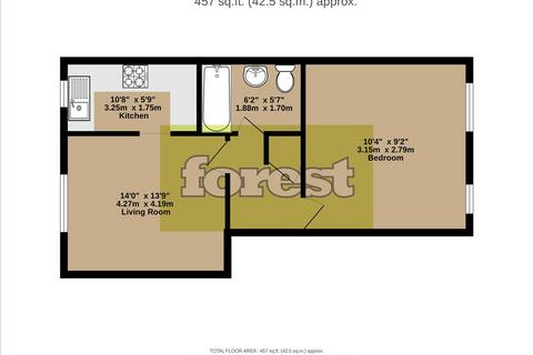 1 bedroom flat for sale, Redford Close, Feltham, Middlesex, TW13