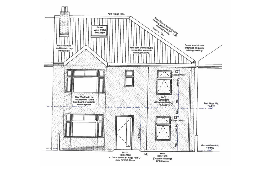 Front elevation   plans   18 Holmdale