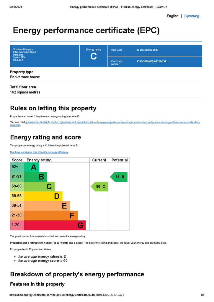 EPC Certificate