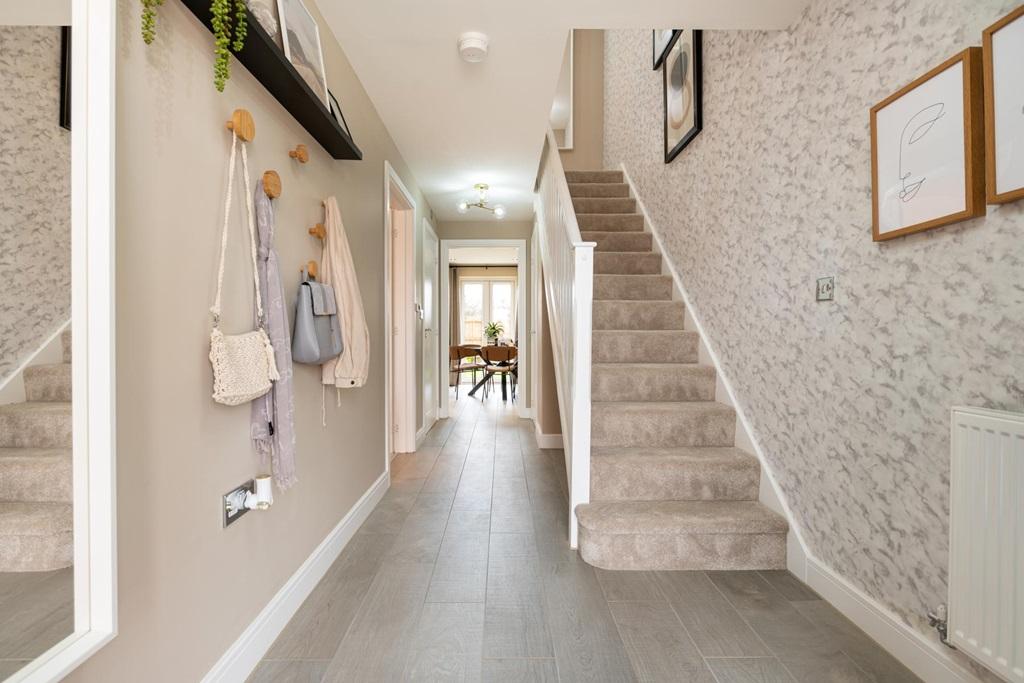 Hallway and convenient cloakroom