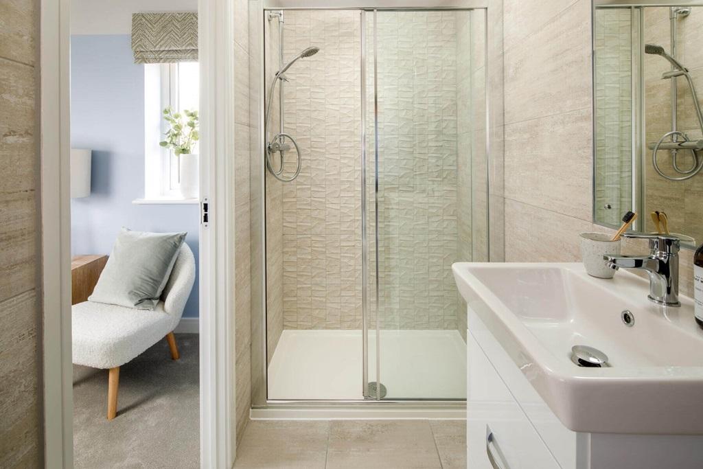 Bedroom 1 also hosts a private en suite shower...