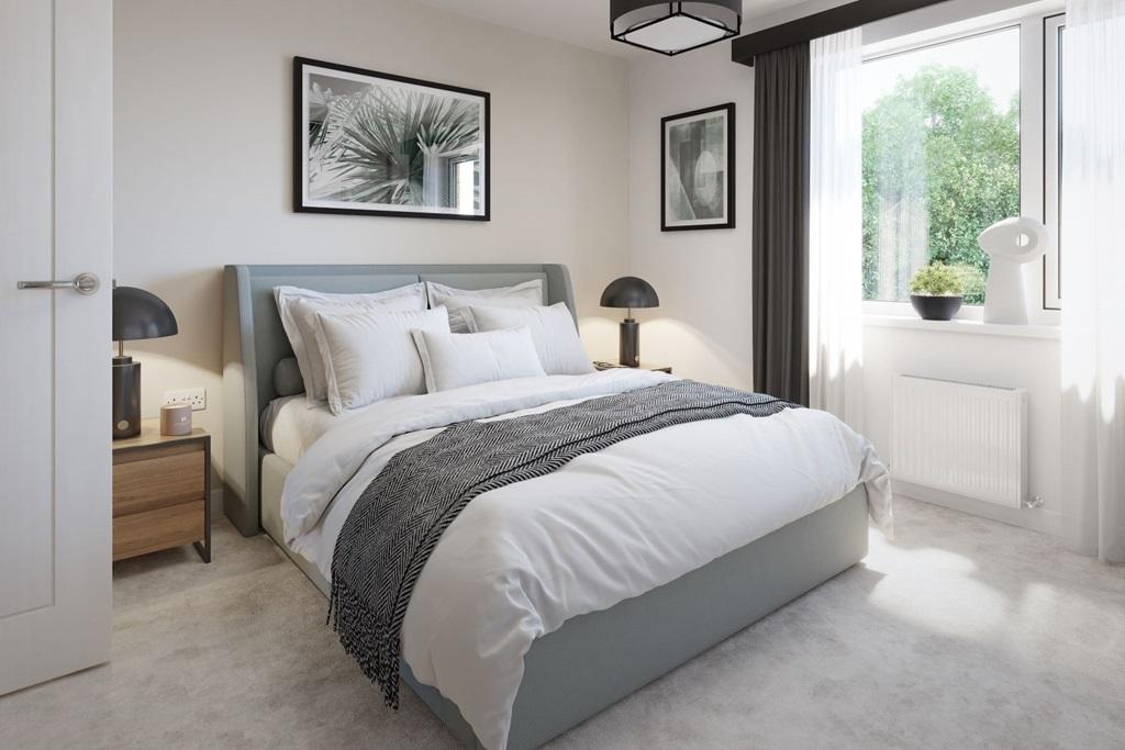 The main bedroom is light and an ideal space to...