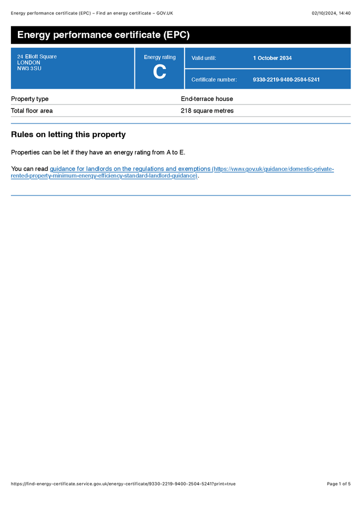 Energy Performance Certificate