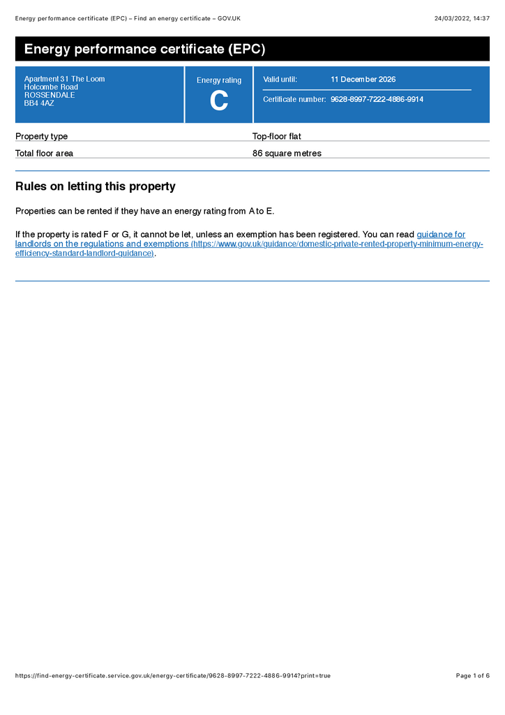 Energy performance certificate (EPC) – Find an ene