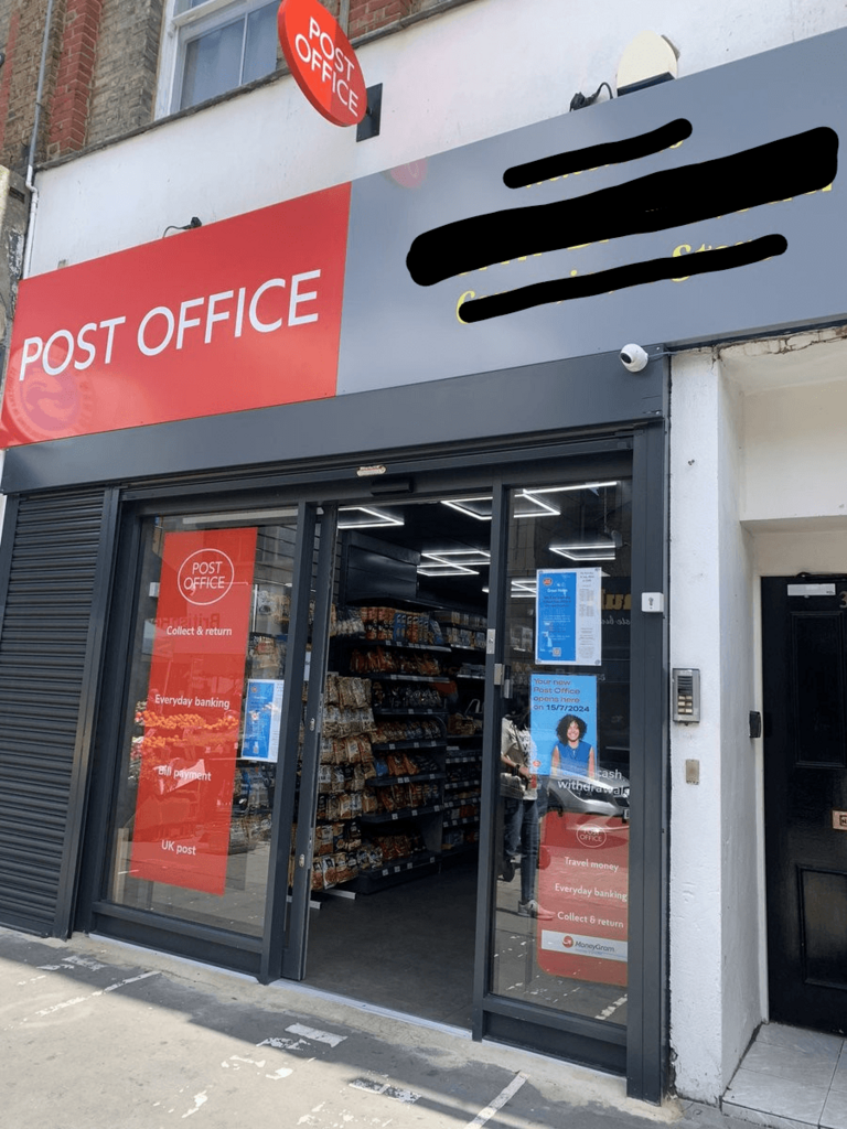 A unit to let in a post office in Fulham