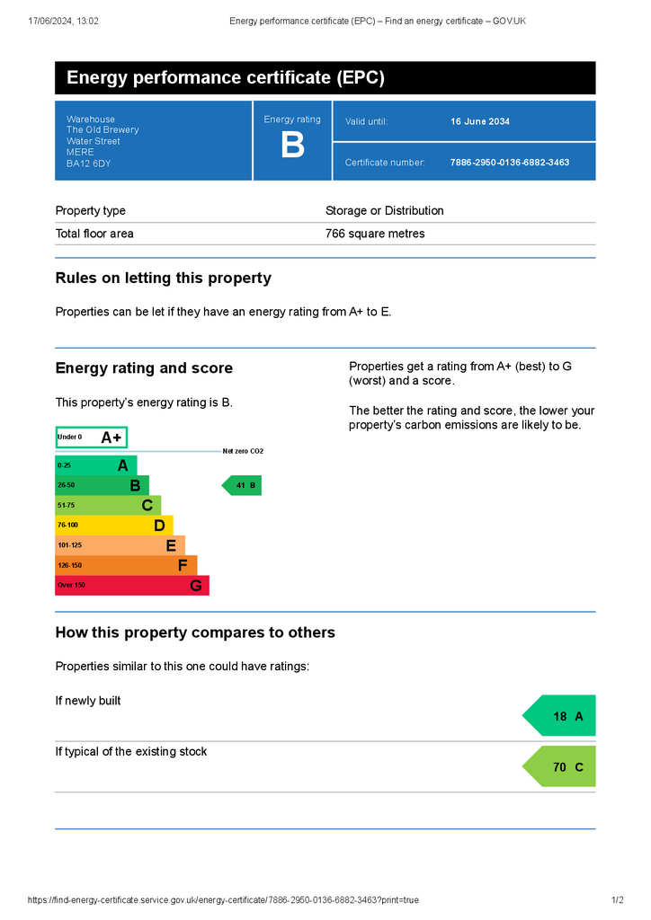 EPC Certificate Arranged