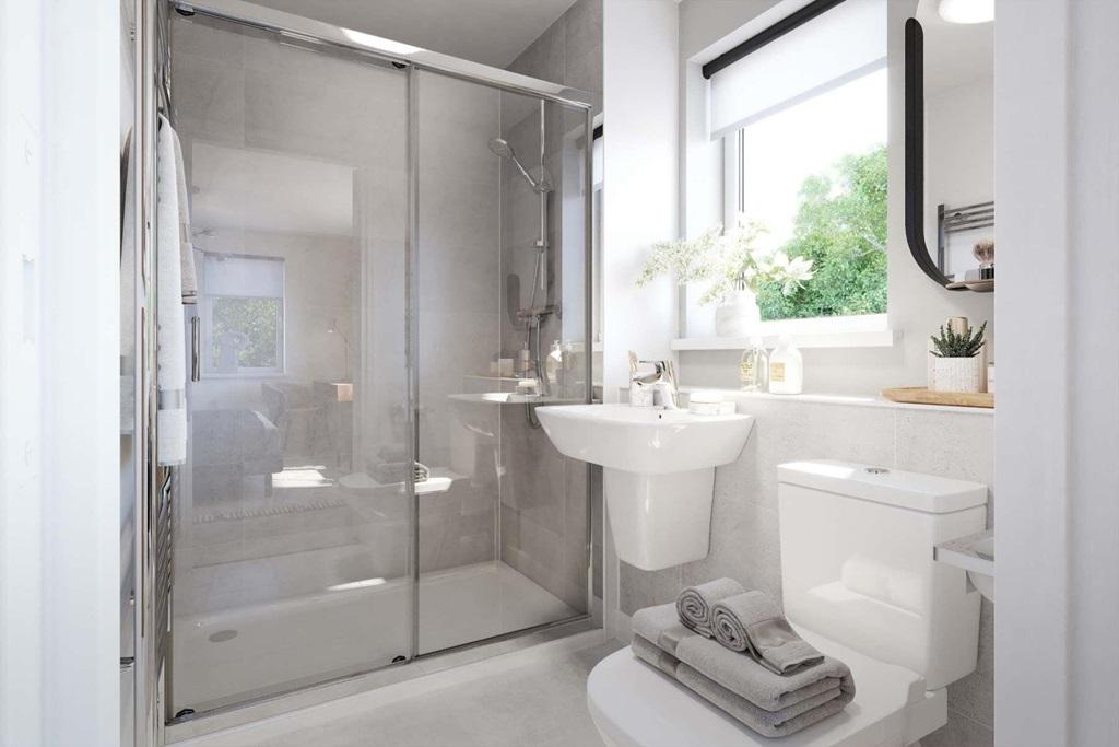 En suite bathroom with double shower