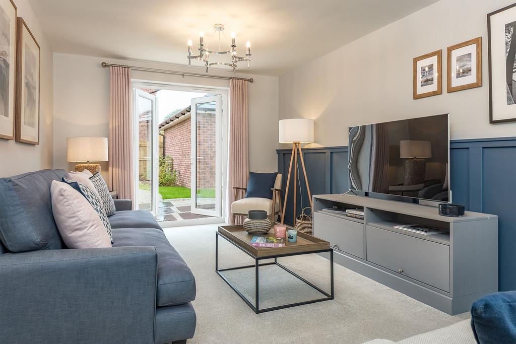 Spacious lounge in the Alderney 4 bedroom home