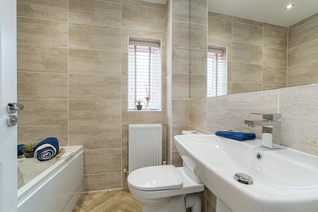 Interior view of the bathroom in our Kingsville...