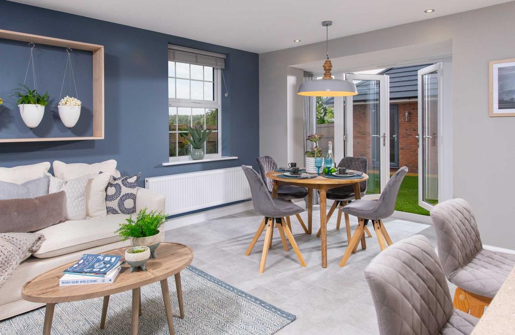 Internal view of a large open plan kitchen with...