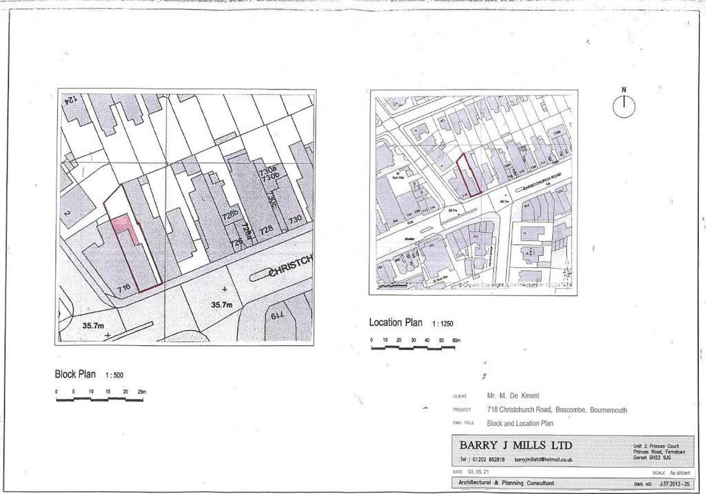 718 Christchurch Road site plan