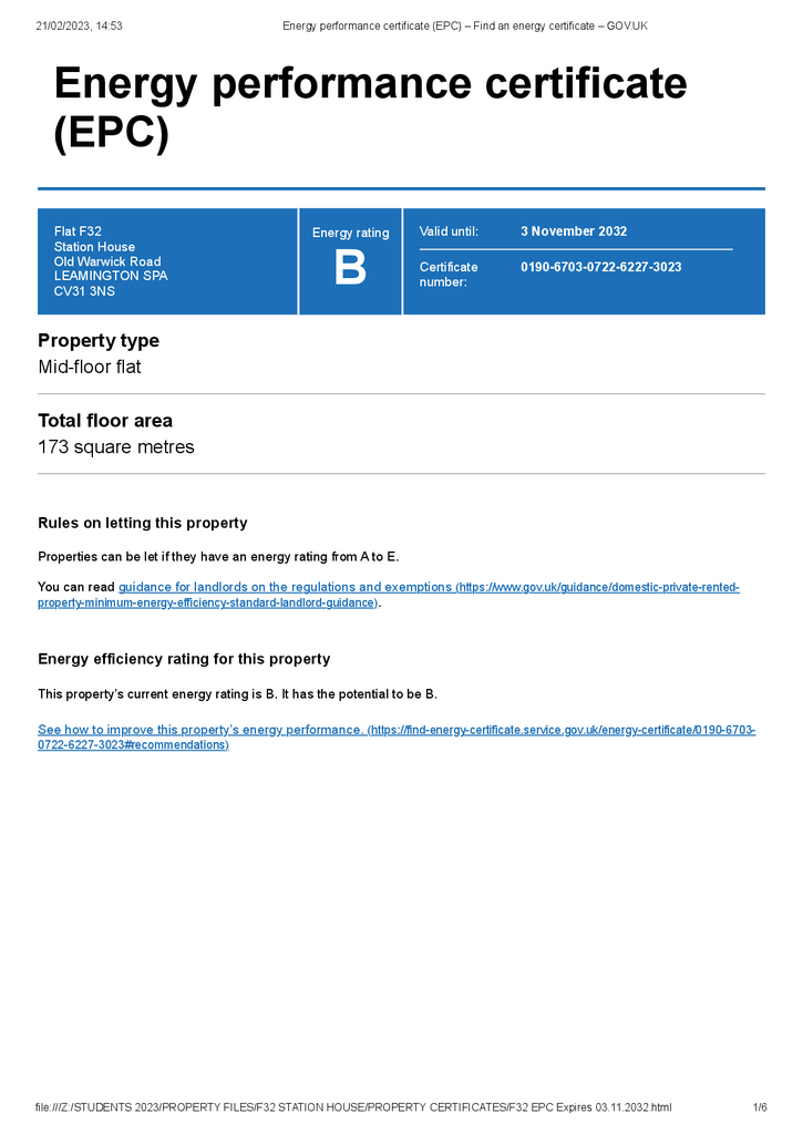 EPC Certificate