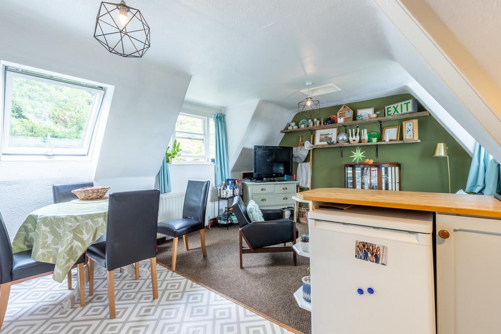 Open plan living room kitchen