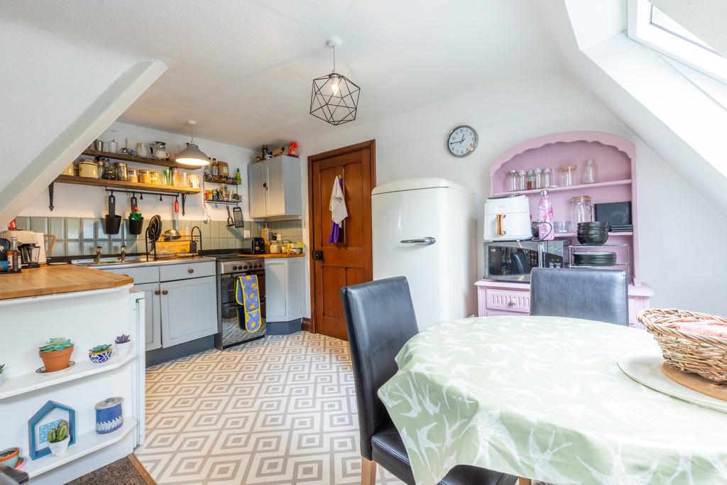 Open plan living room kitchen