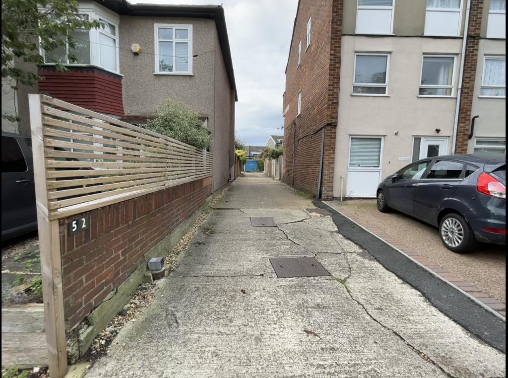 Exterior view of access to garages off Sunny Bank