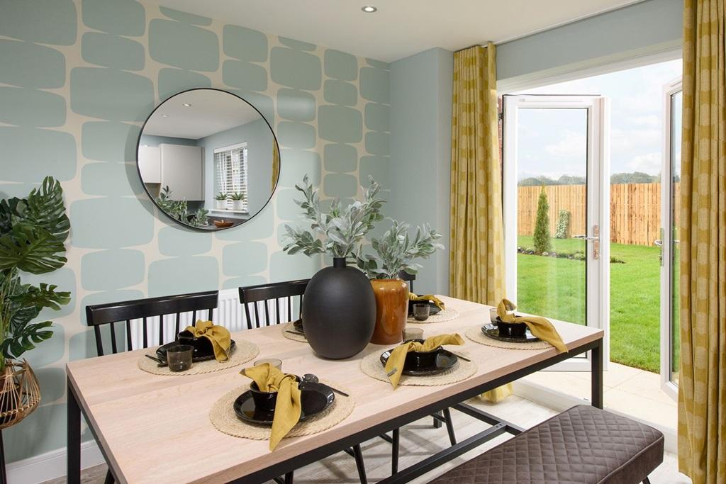 Spacious dining area looking onto the garden