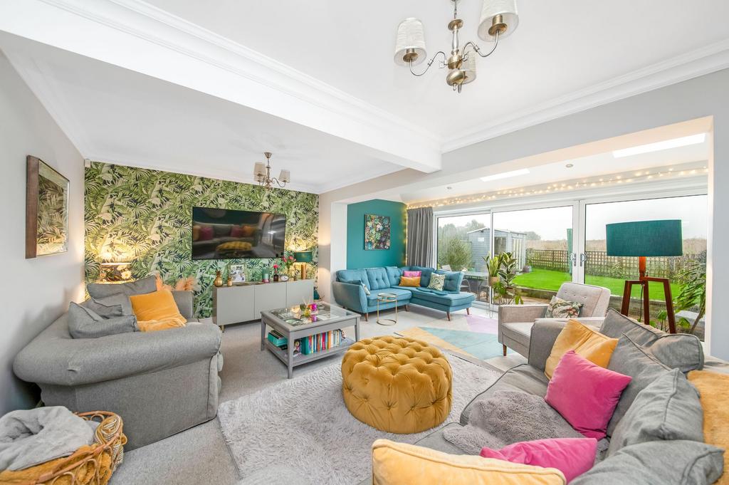 Open plan lounge and garden room