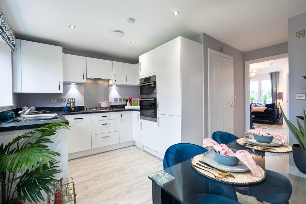 A sociable kitchen and dining area