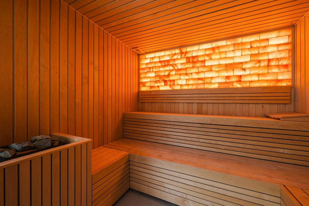 Sauna with Salt Bricks