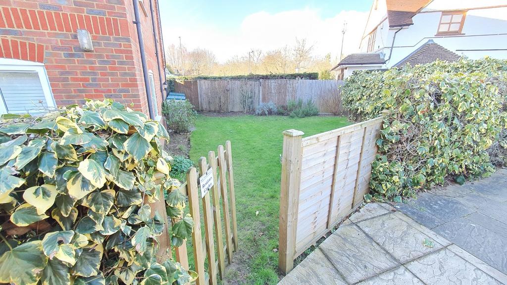 Communal gardens with bike shed