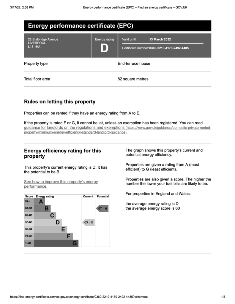 EPC Certificate