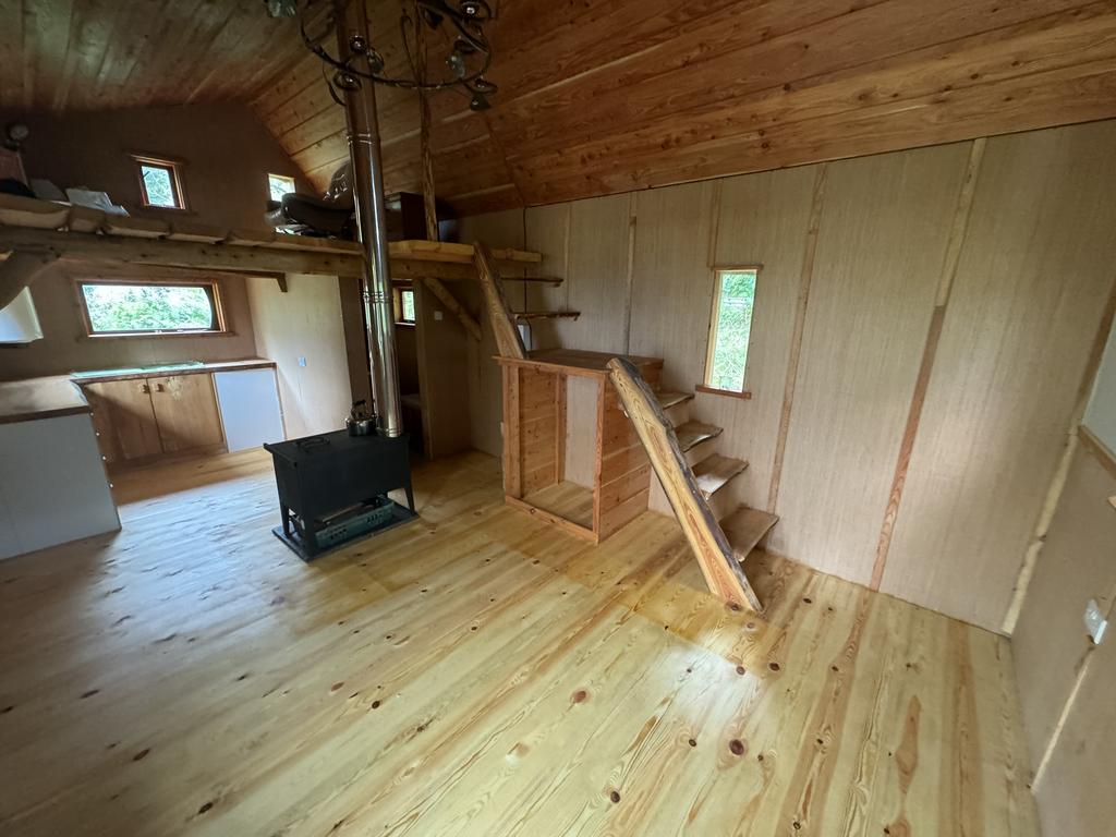 Internal area of the wood cabin