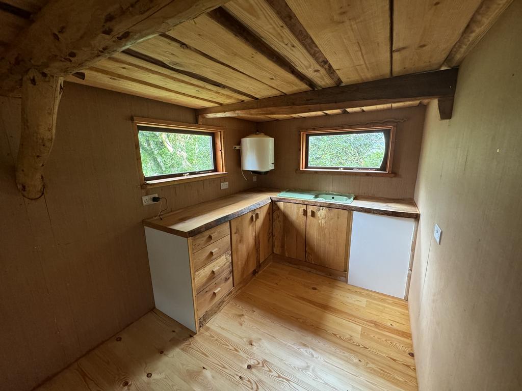 Internal area of the wood cabin