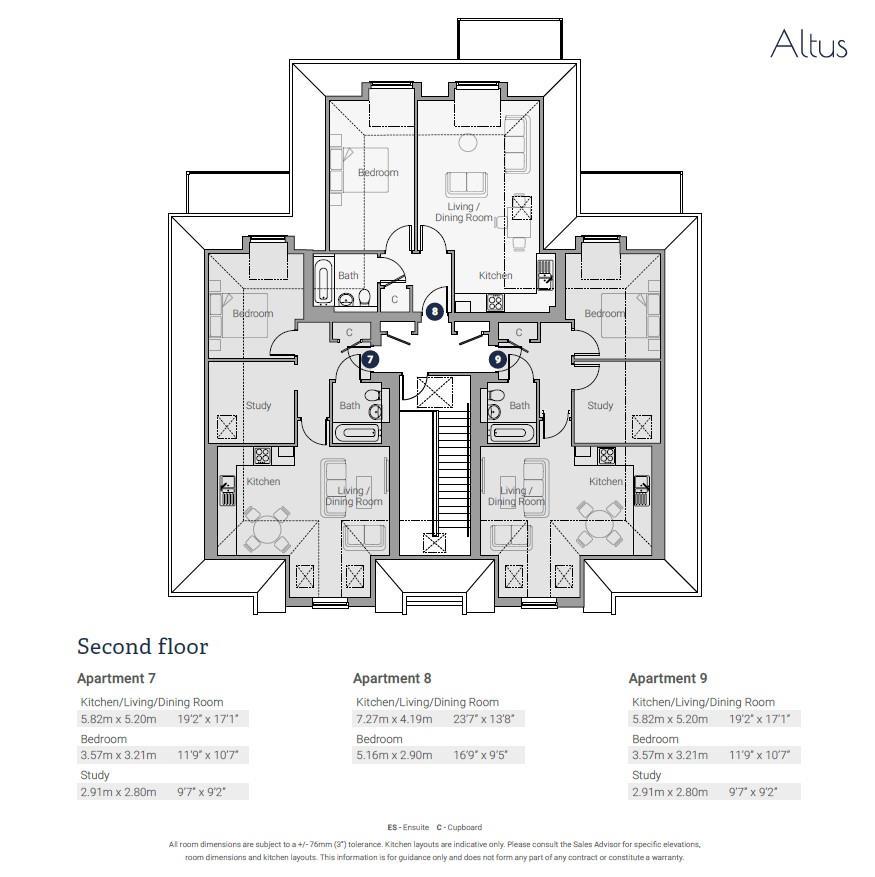 Floorplan   Apartments 7 to 9