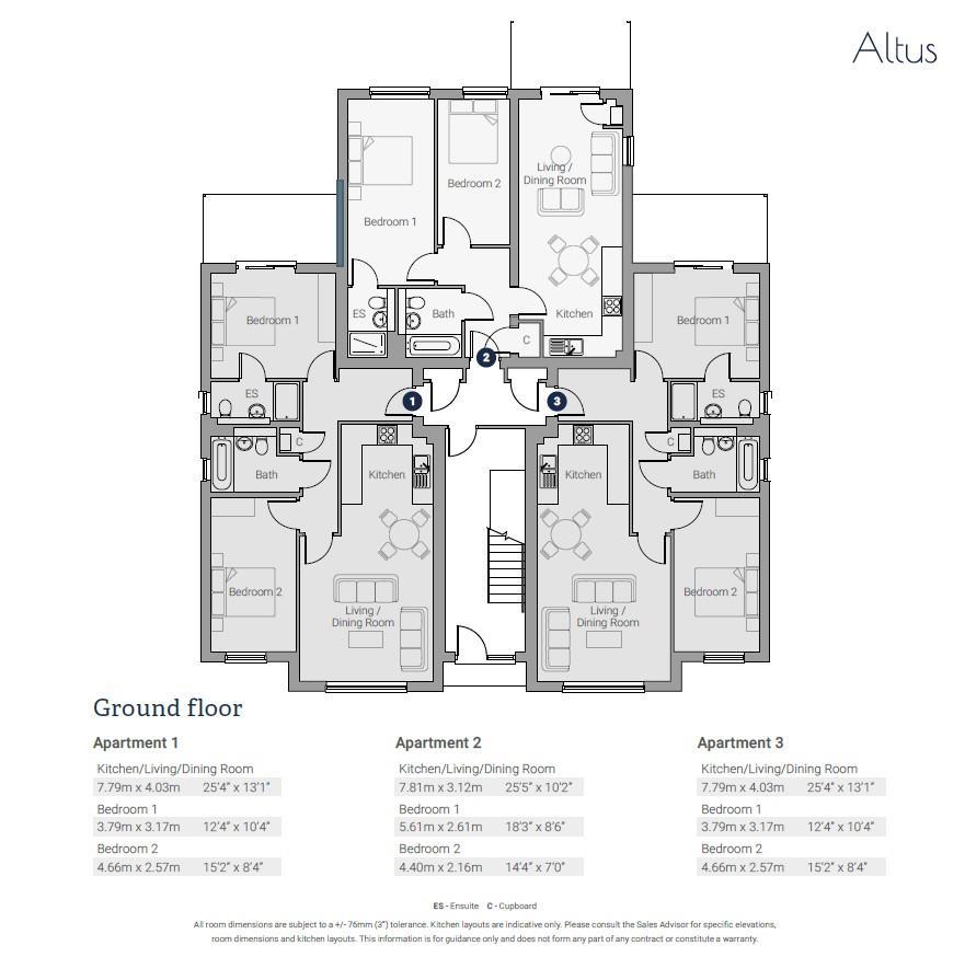 Floorplan   Apartments 1 to 3