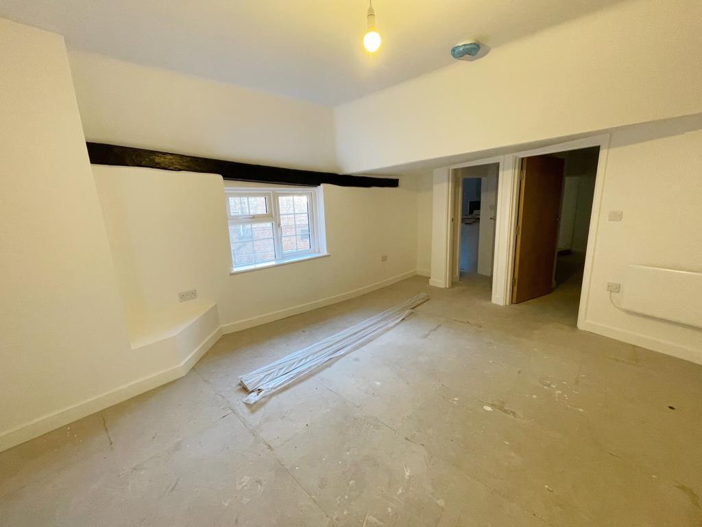 Flat B Living room with exposes woodwork