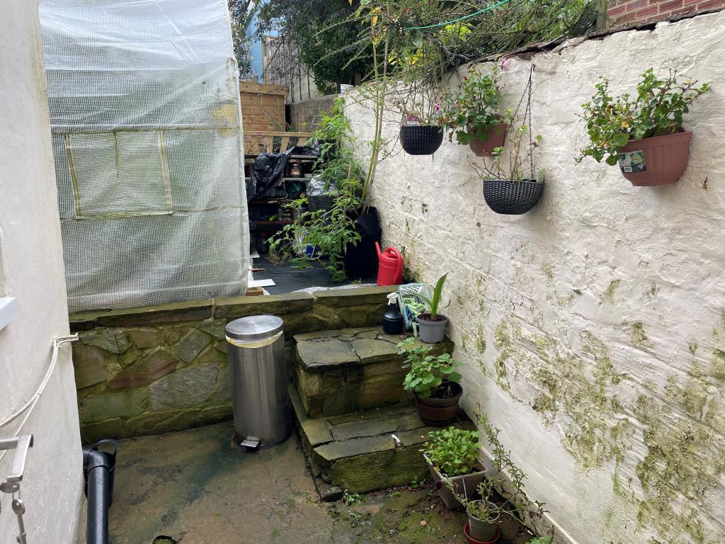 View of rear patio from living room