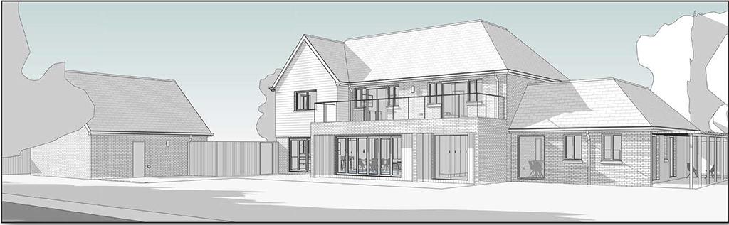 Proposed Front Elevation of the Five Bedroom House