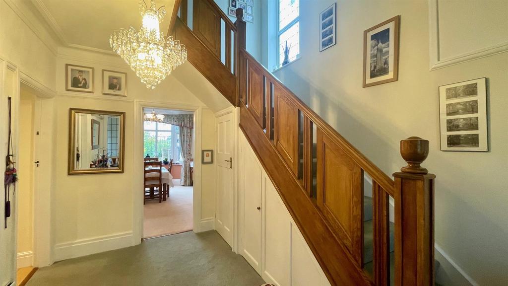 A pitch pine and mahogany staircase