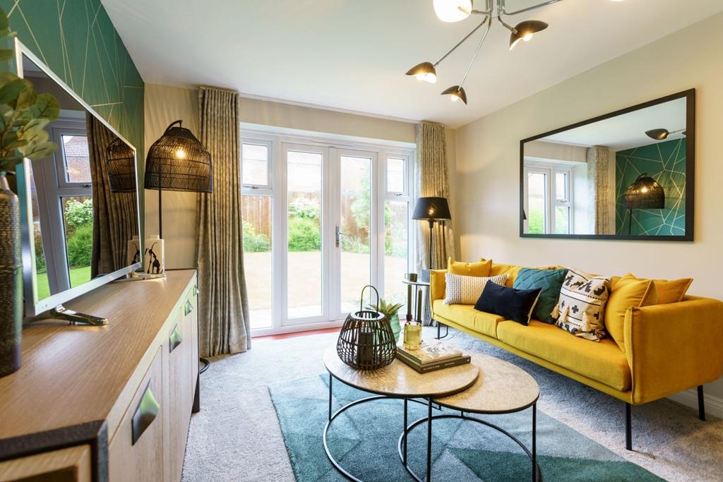 Living room with French doors to the rear garden