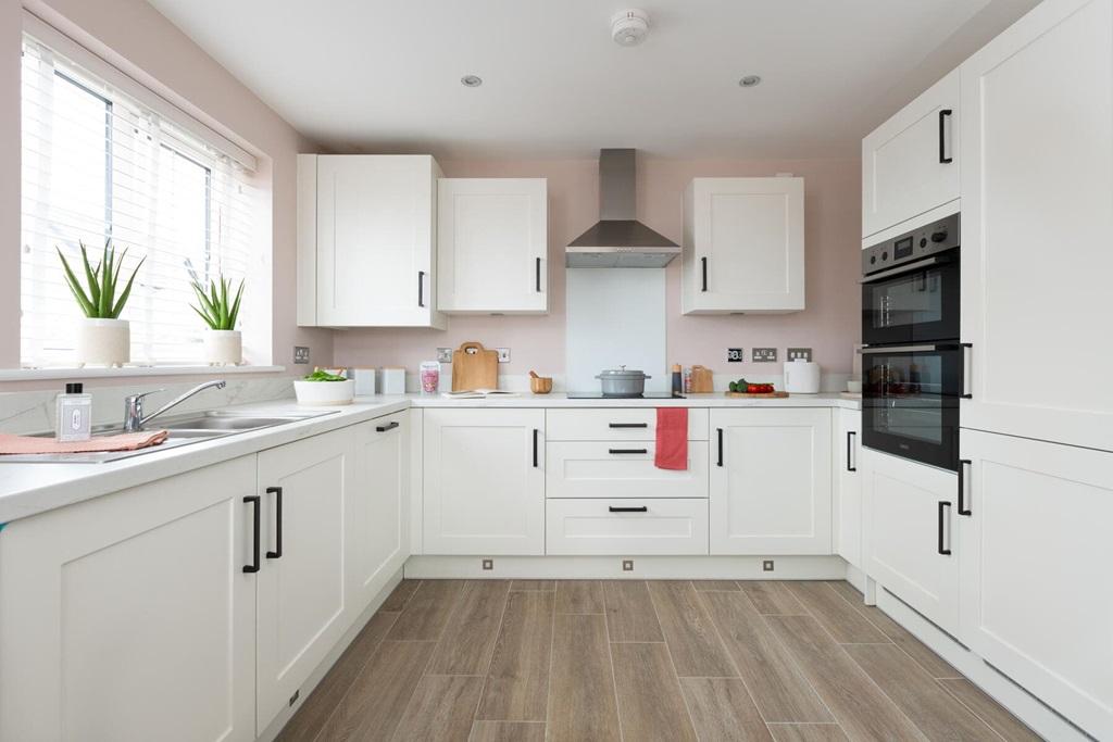 Modern kitchen with ample storage space