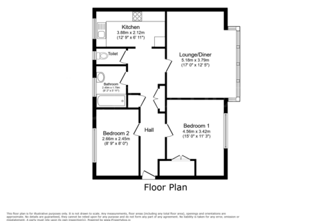 2 bedroom apartment to rent, Goldstone Crescent, Hove