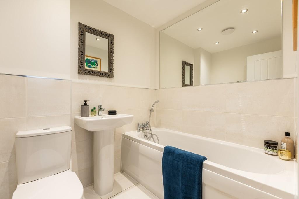 A family bathroom completes the home