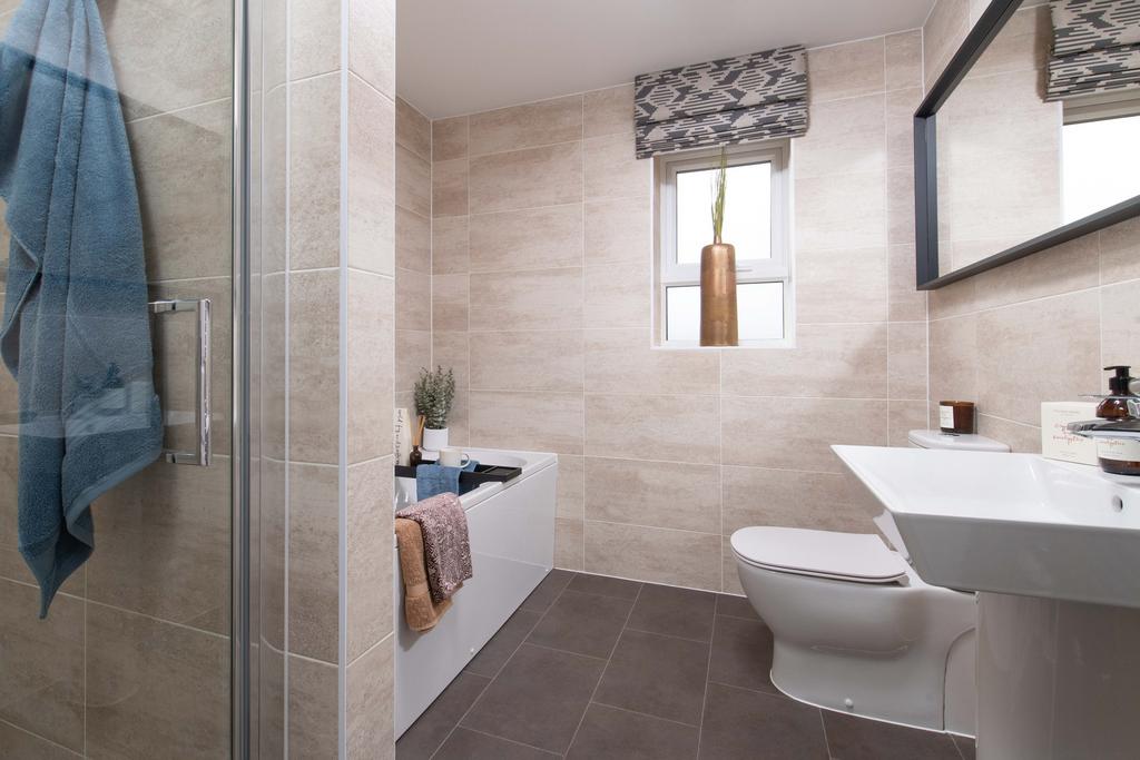 Modern bathroom in detached home