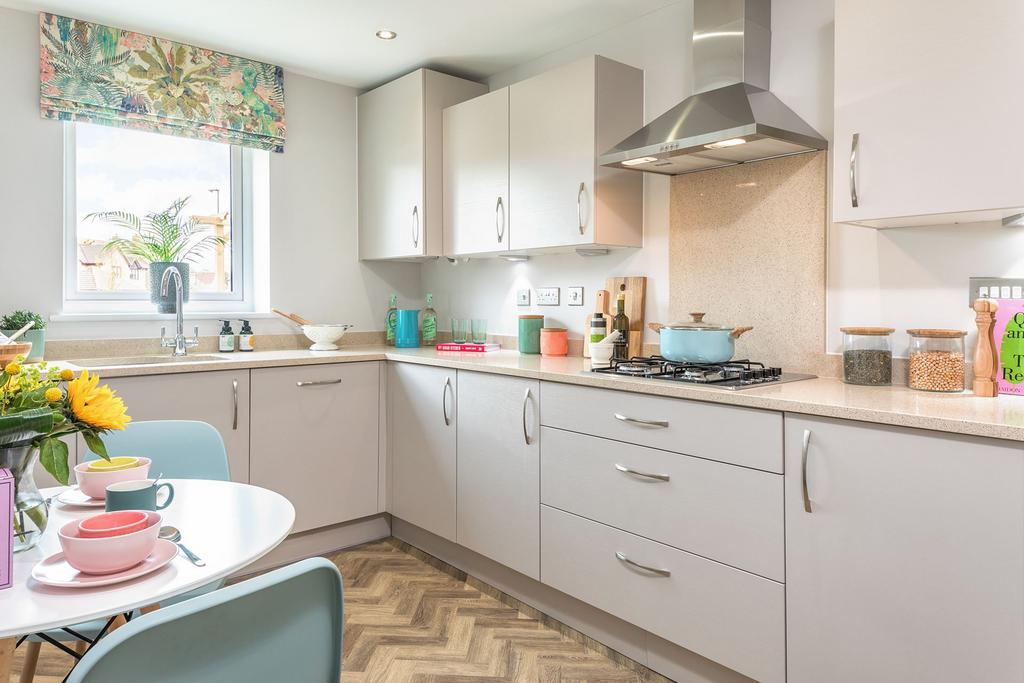 Modern kitchen in the Woodcote 4 bedroom home