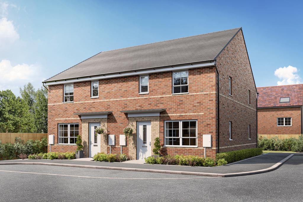 CGI view of 2 bedroom semi detached Amber home