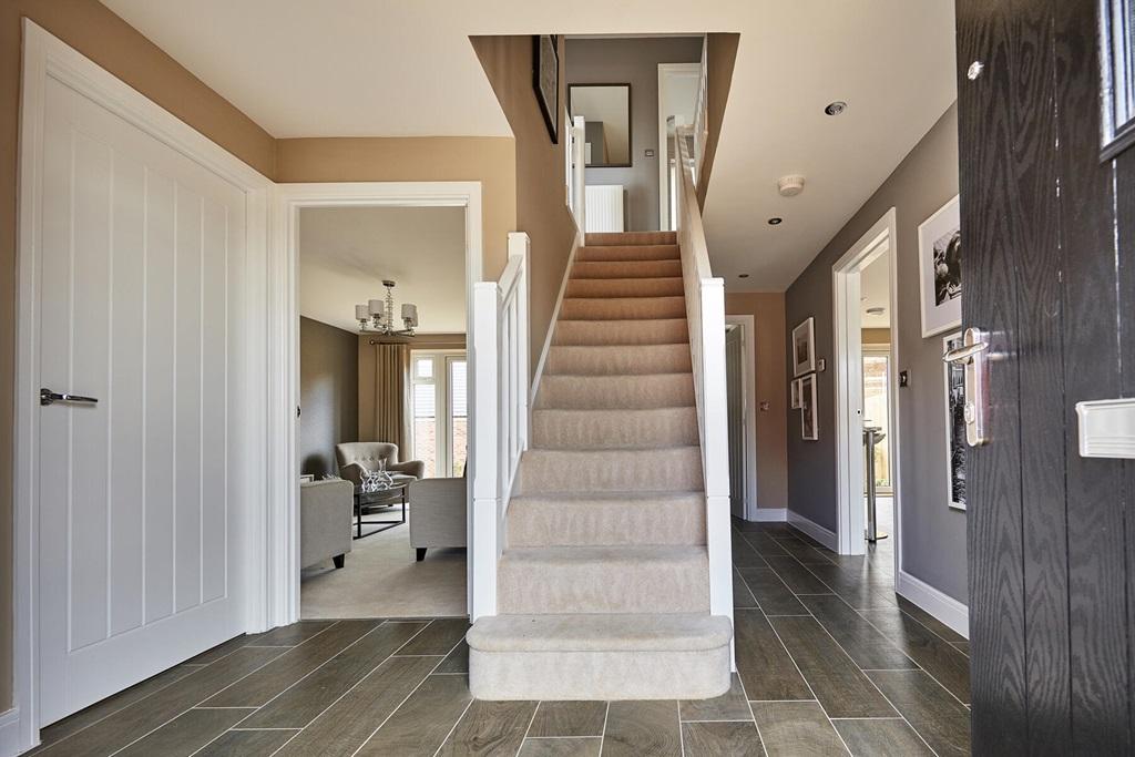 Large hallway at the centre of the home