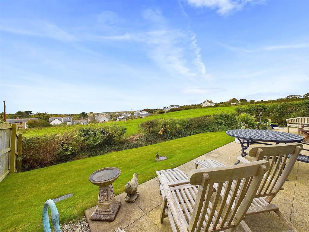 Patio, garden and view