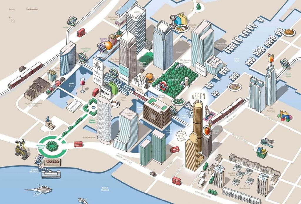 Map of Canary Wharf