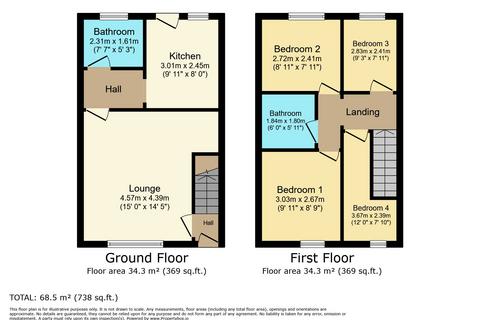 4 bedroom terraced house for sale, Dereham Terrace, Choppington, Northumberland, NE62 5UR