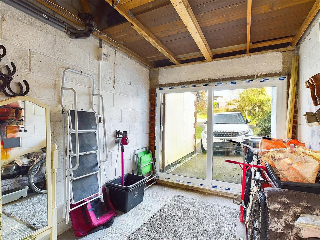 Garage with new door unit