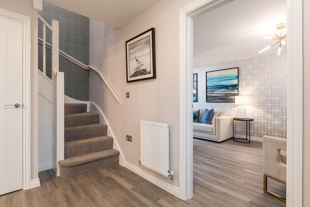 Central hallway with handy cloakroom