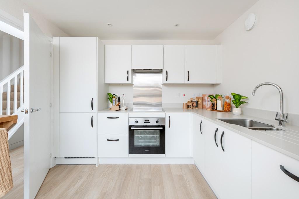 A bright kitchen to the front