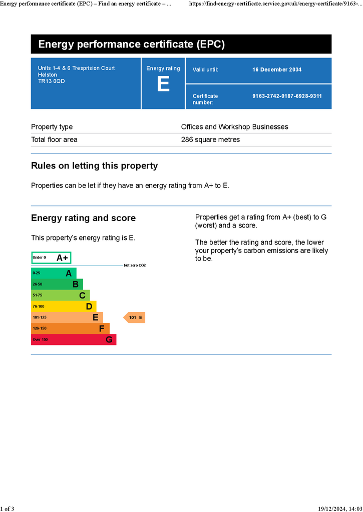 EPC Certificate