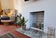 Fireplace and chair