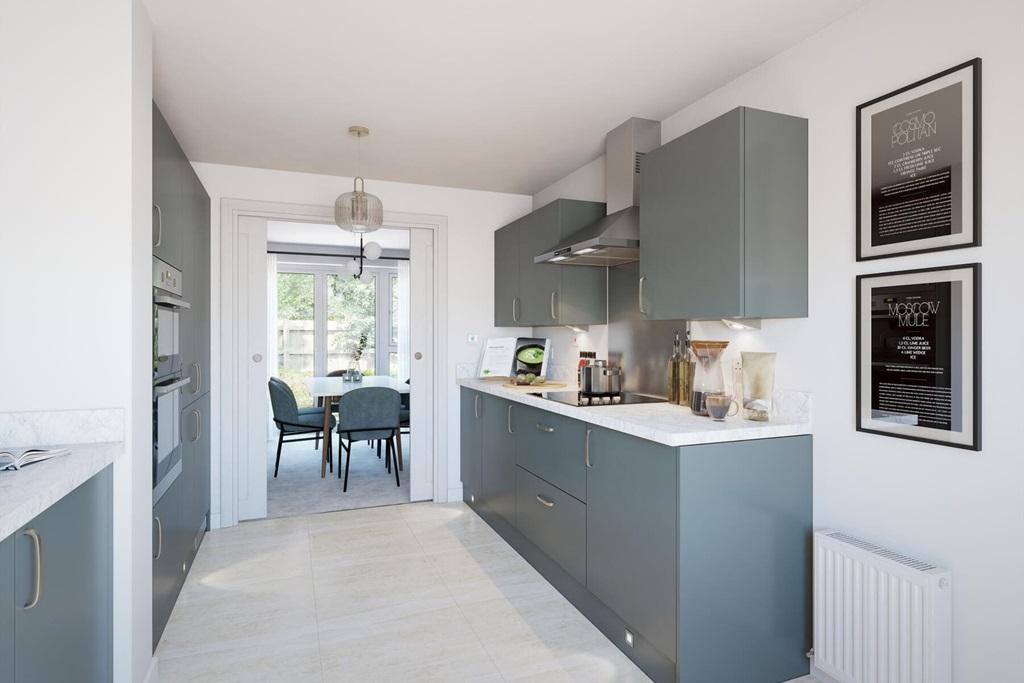 The open plan kitchen/dining area is perfect...